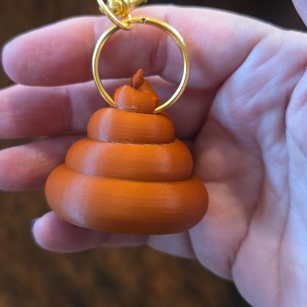3-D Printed Poo Keychain/Bag charm